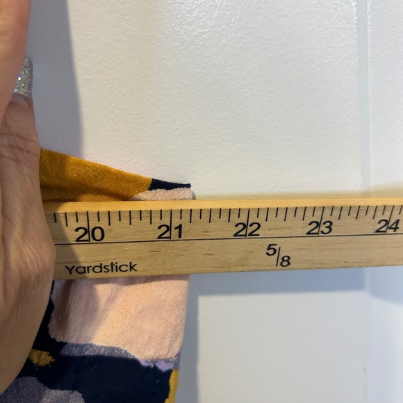 Ava & Viv Womens Tiered Square Neck Floral Print Midi Dress Pink Multi NWT 1X - Picture 9 of 11